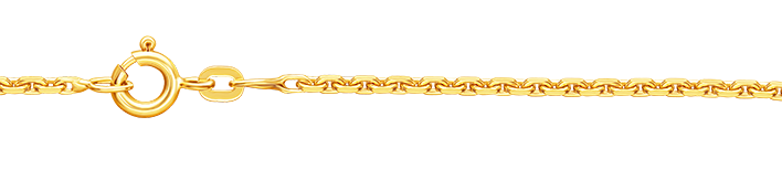 Necklace Anchor diamond cut 1.6mm