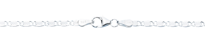 Bracelet Tiger's eye chain chain width 2.4mm