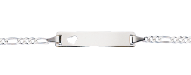 Id-Bracelet Figaro diamond cut 2.1mm