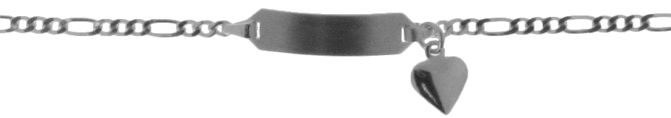Id-Bracelet Figaro diamond cut 2.1mm