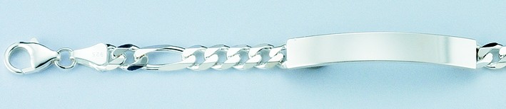 Id-Armband Figaro diamantiert