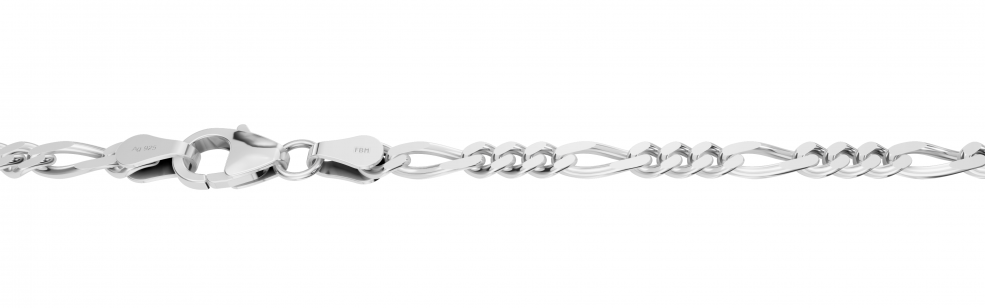 Necklace Figaro diamond cut 2.8mm