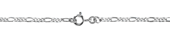 Necklace Figaro diamond cut 2.2mm