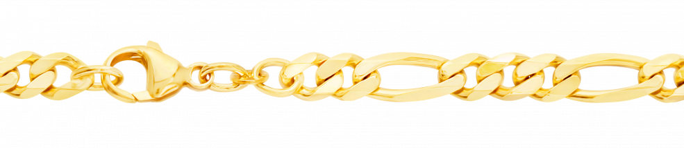 Bracelet Figaro diamond cut 5.7mm