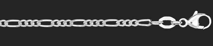 Necklace Figaro diamond cut 2.2mm