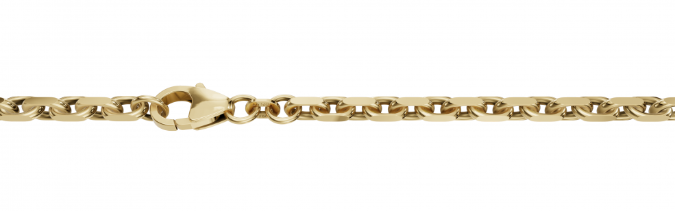 Necklace Anchor diamond cut 3mm
