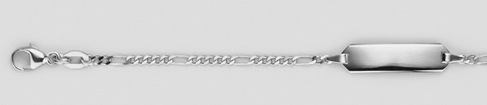 Id-Bracelet Figaro diamond cut 1.9mm