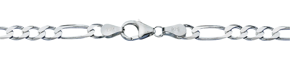 Armband Figaro diamantiert 4.9mm