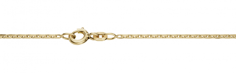 Necklace Anchor diamond cut 1.3mm