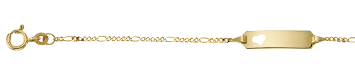 Id-Armband Figaro diamantiert 1.5mm