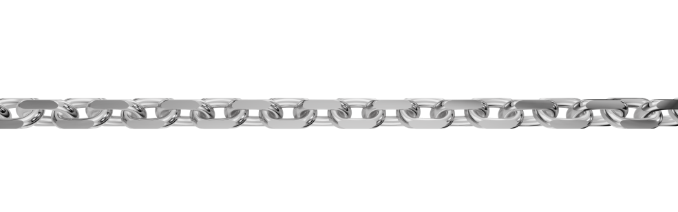 Collier mit Zwischenöse Anker diamantiert 1.15mm