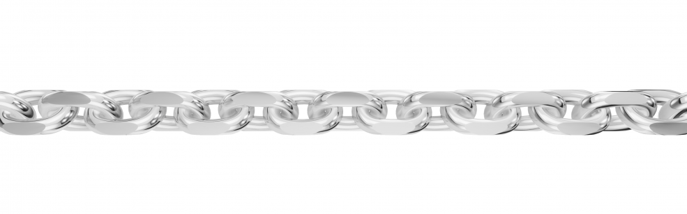 Collier mit Zwischenöse Anker diamantiert 1.7mm