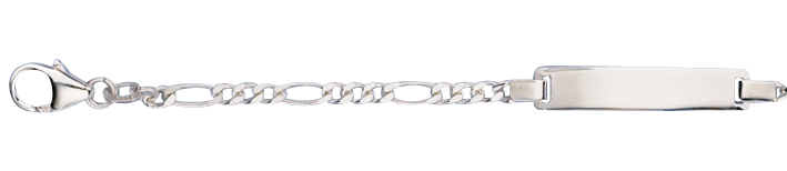 Id-Bracelet Figaro diamond cut 2.8mm