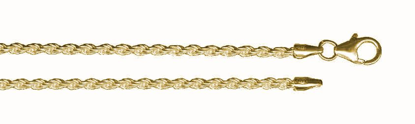 Necklace Rope chain solid 2mm