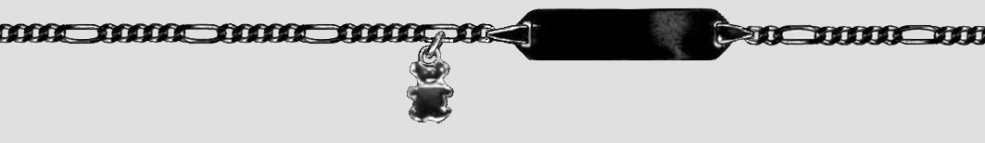 Id-Armband Figaro diamantiert 1.9mm