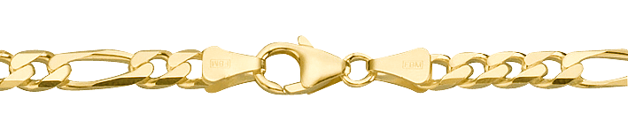 Bracelet Figaro diamond cut 5.7mm