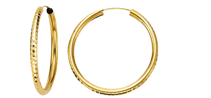 Earring ear hoops 2,5 mm