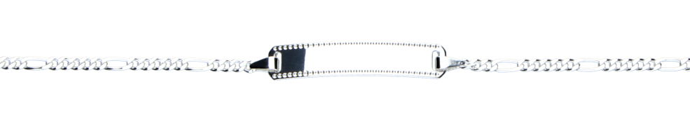 Id-Armband Figaro diamantiert 1.9mm