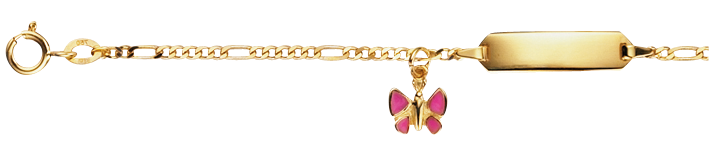 Id-Armband Figaro diamantiert 1.9mm
