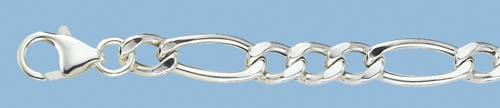 Necklace Figaro hollow 6.3mm