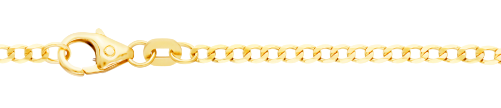 Bracelet Curb chain wide chain width 2mm