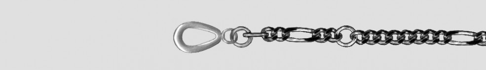 Fusskette Figaro diamantiert 2.8mm