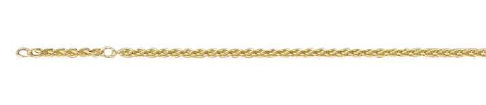 Collier mit Zwischenöse Zopf 2.5mm