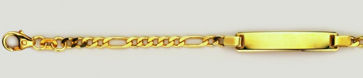 Id-Bracelet Figaro diamond cut 2.9mm