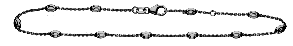Ankle chain Anchor diamond cut