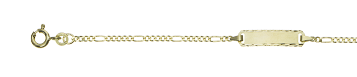 Id-Bracelet Figaro diamond cut 1.9mm