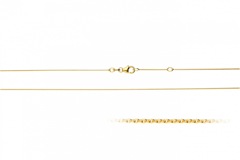 Collier mit Zwischenöse Anker rund 0.8mm