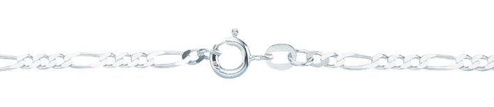 Necklace Figaro diamond cut 2.8mm