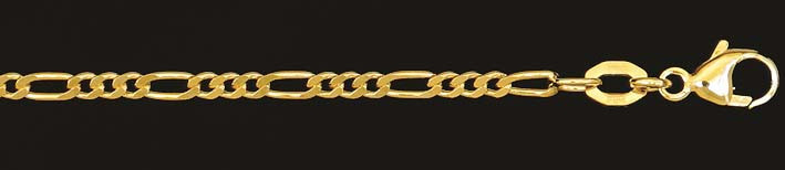 Necklace Figaro diamond cut 2.2mm