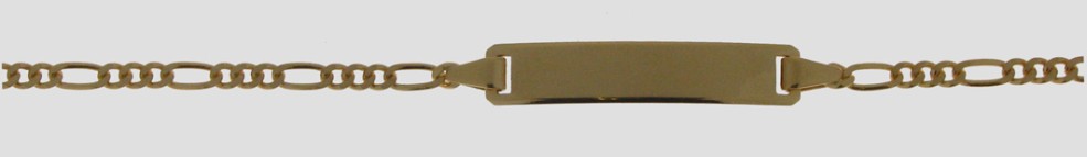 Id-Armband Figaro diamantiert 2.1mm