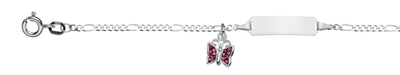Id-Bracelet Figaro diamond cut 1.9mm