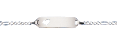 Id-Armband Figaro diamantiert 1.9mm