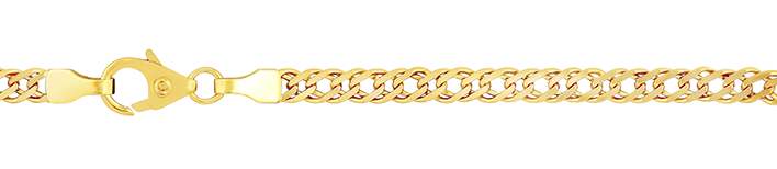 Necklet Twin curb chain chain width 3.9mm