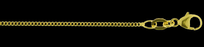 Necklace incl.loop Curb chain 1.2mm