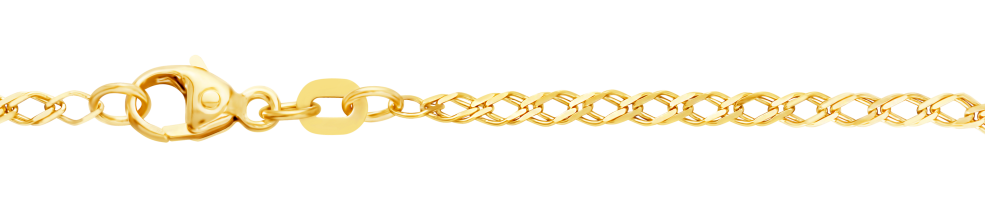 Bracelet Twin curb chain chain width 2.1mm