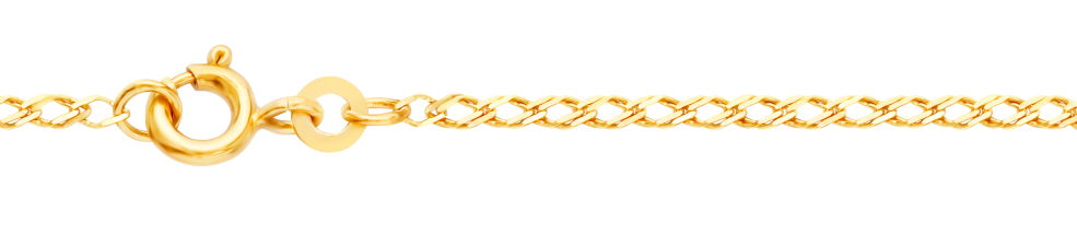 Bracelet Twin curb chain chain width 1.6mm