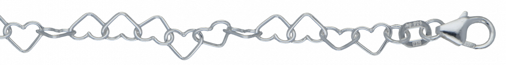 Bracelet Heart-chain 4.4mm