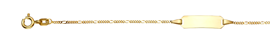 Id-Bracelet Figaro diamond cut 1.1mm