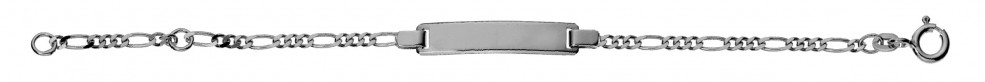 Id-Bracelet Figaro diamond cut 2.1mm