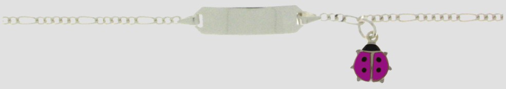 Id-Armband Figaro diamantiert 1.9mm